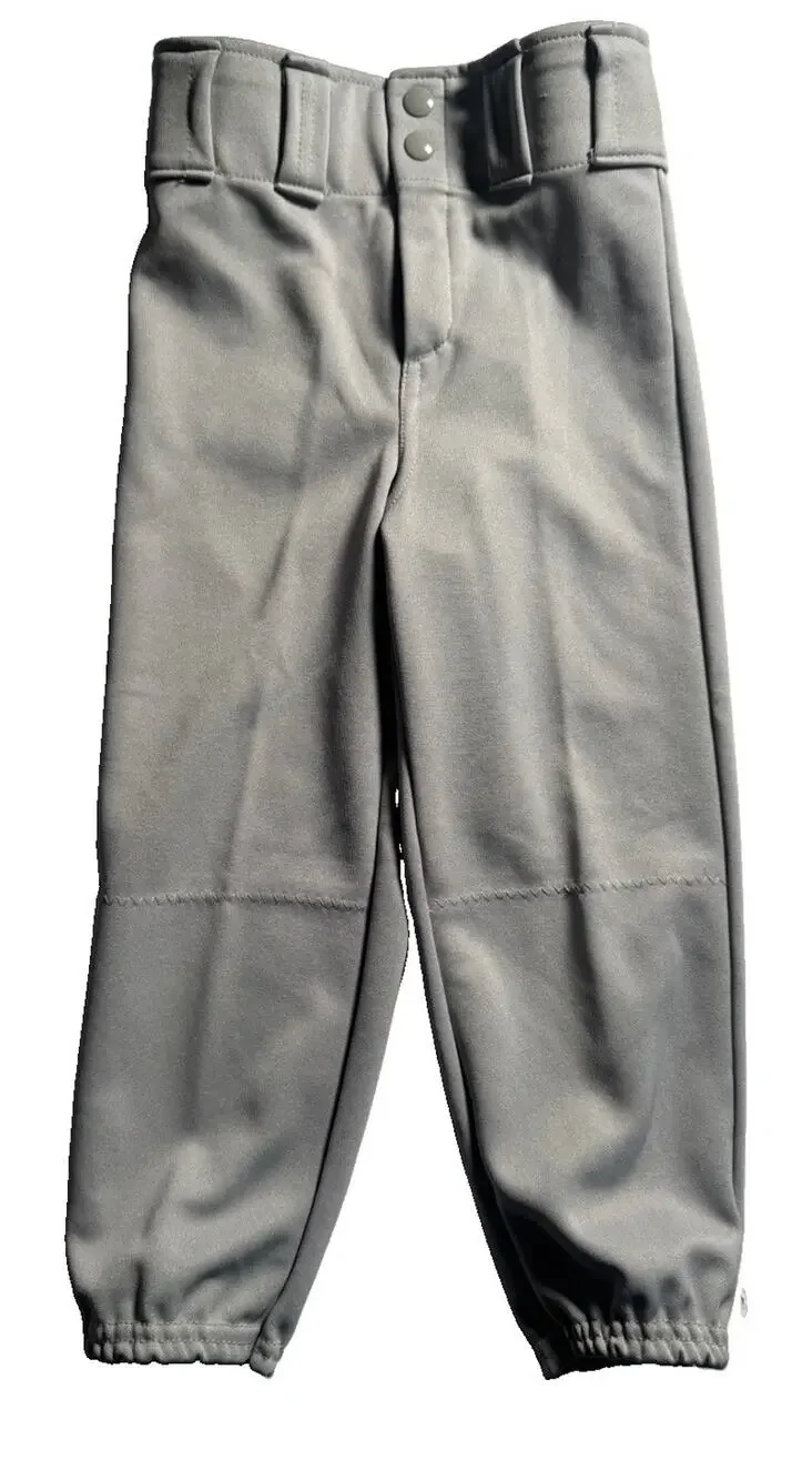 Augusta Sportswear Youth Small Gray Baseball Pants Elastic Cuff Belt Loops